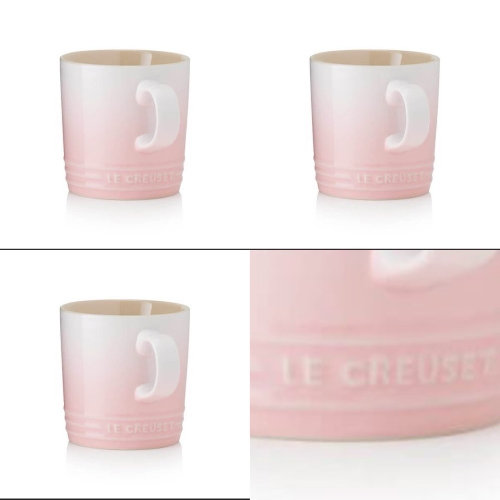 🔖 LE CREUSET  set of 3 Shell Pink Stoneware Mug 350 ml